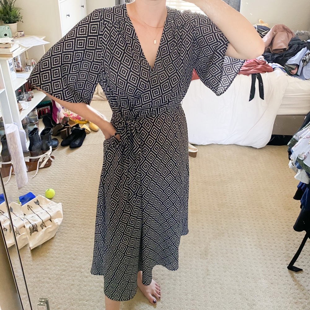 Long flowy patterned dress